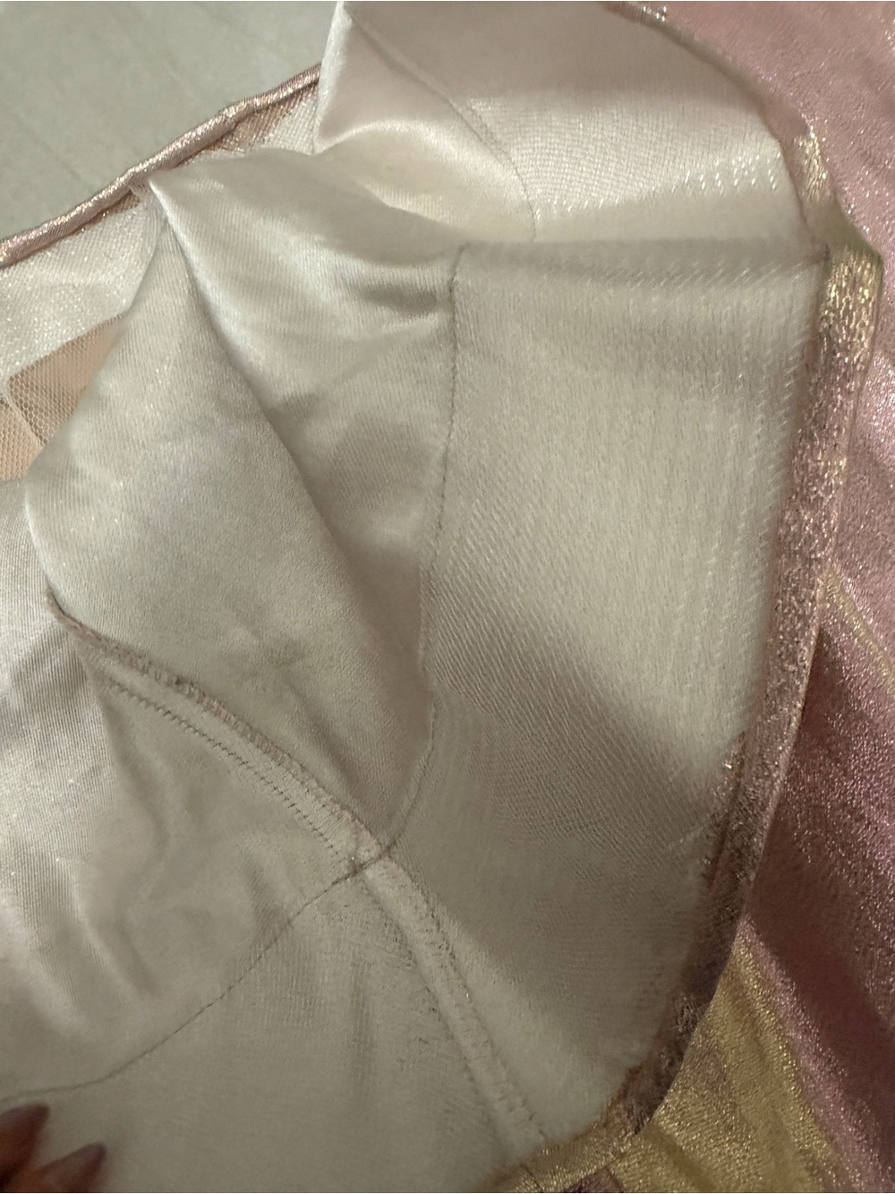 Camilla Iridescent Pink and Gold Slip Maxi Dress - Picture 5 of 6